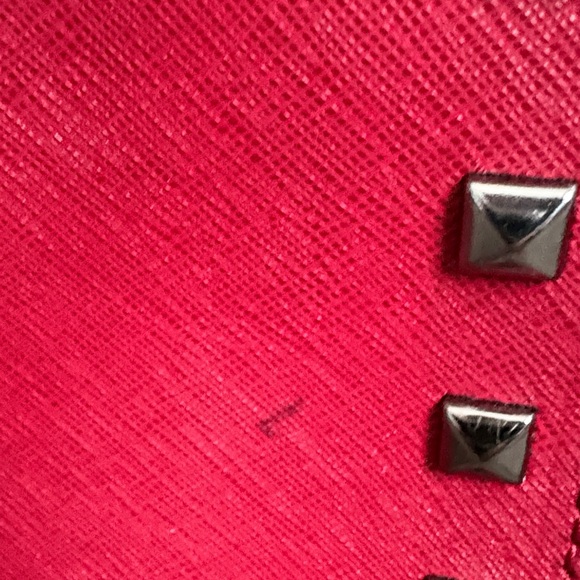 Michael Kors Red Studded Tote and Pouch Set - Picture 4 of 14